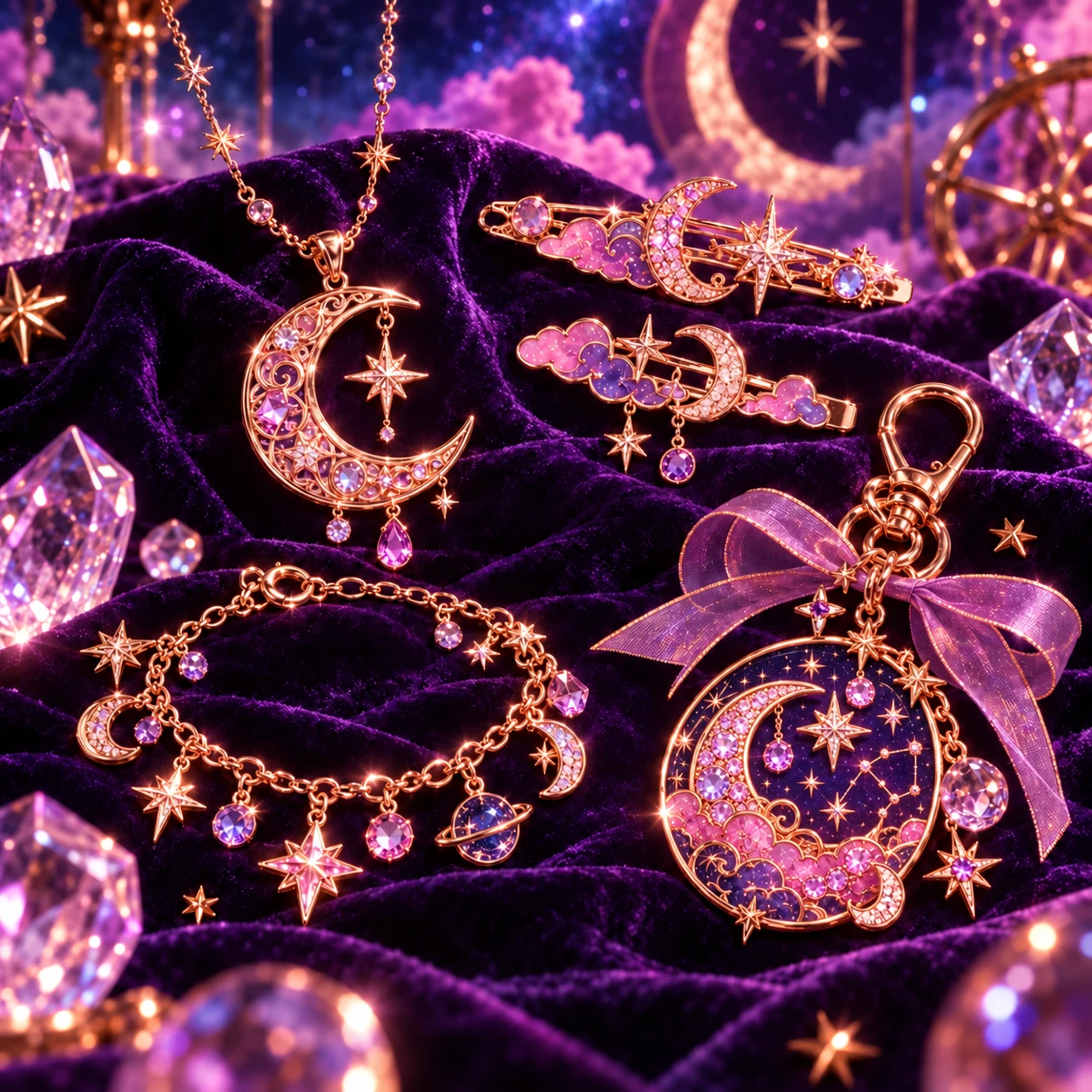 Candy Star Girl celestial accessories product concept