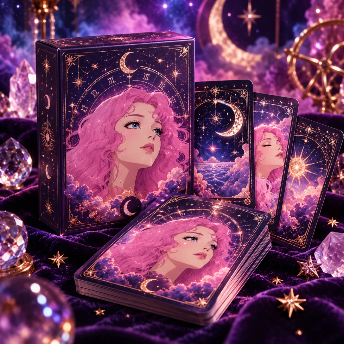 Candy Star Girl card deck product concept