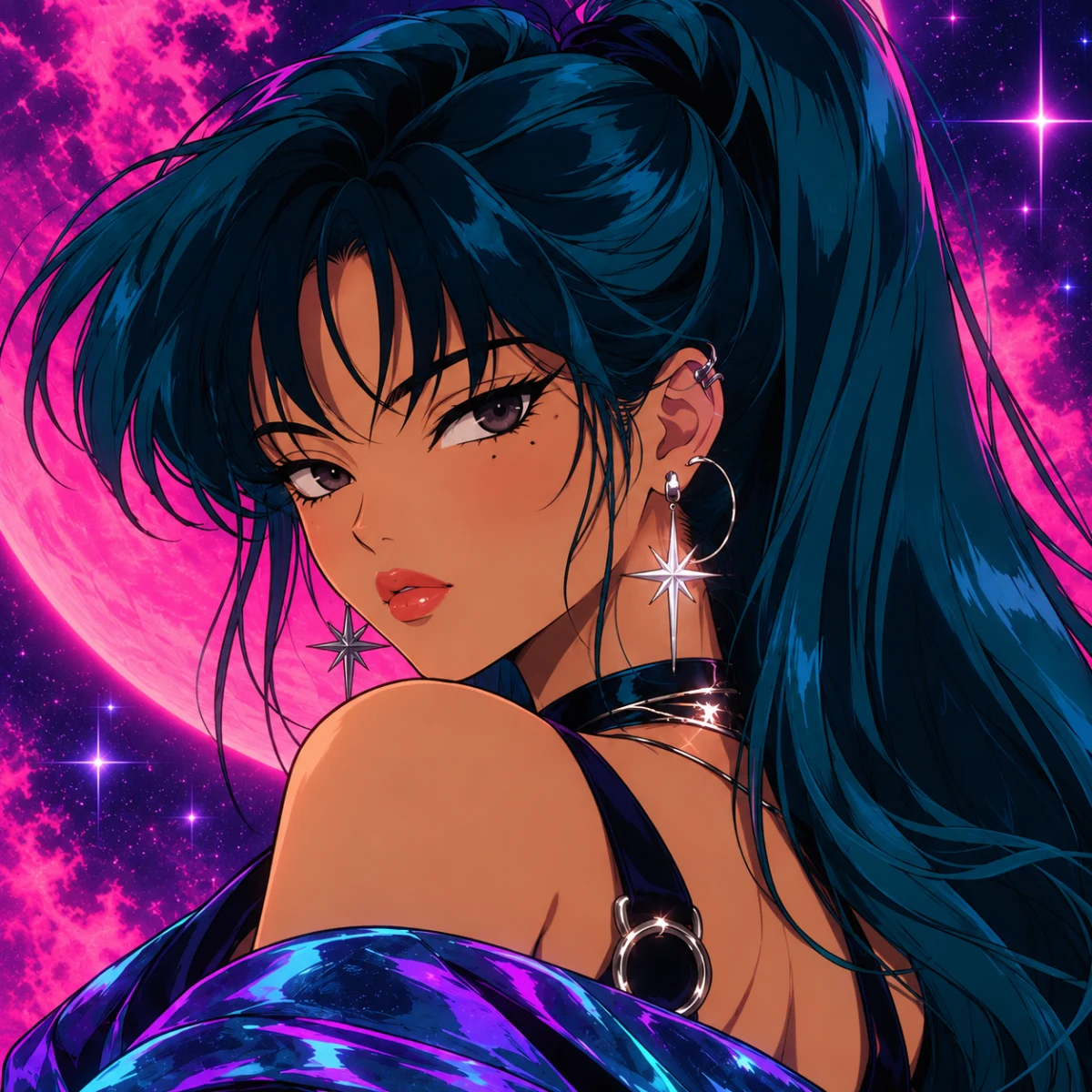 Neon Comet Star Girl